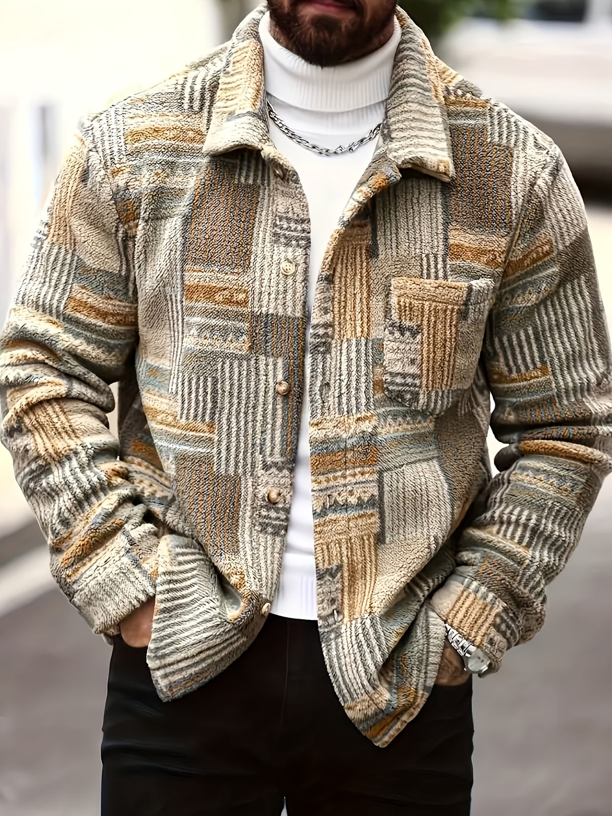 Veste pour homme, à revers, modele 4