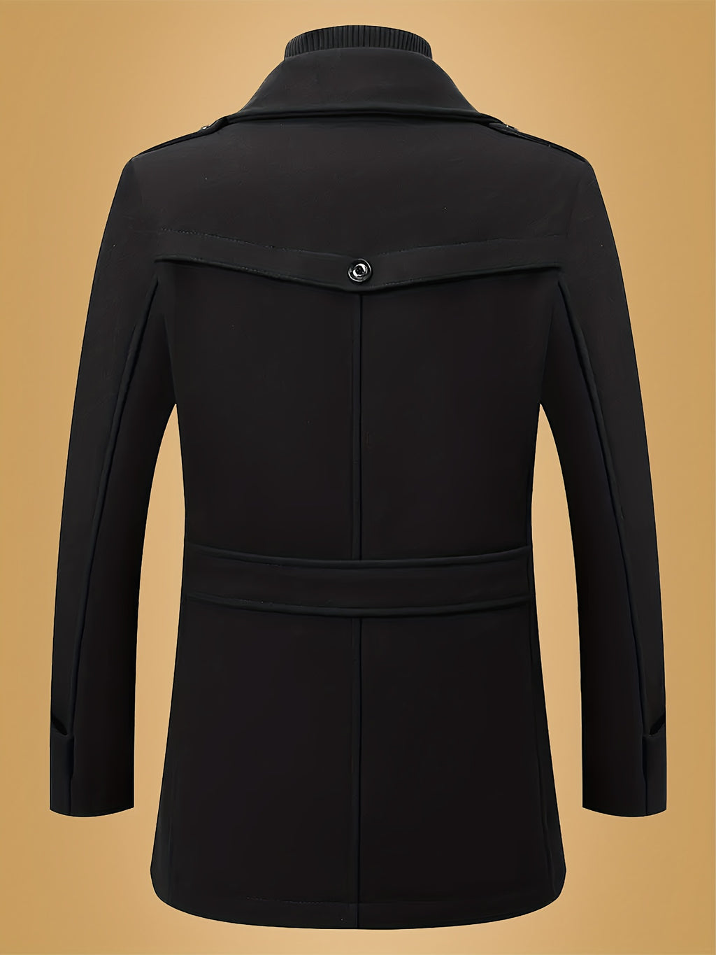 Manteau en tweed à capuche pour homme, 30 % laine, coupe ajustée