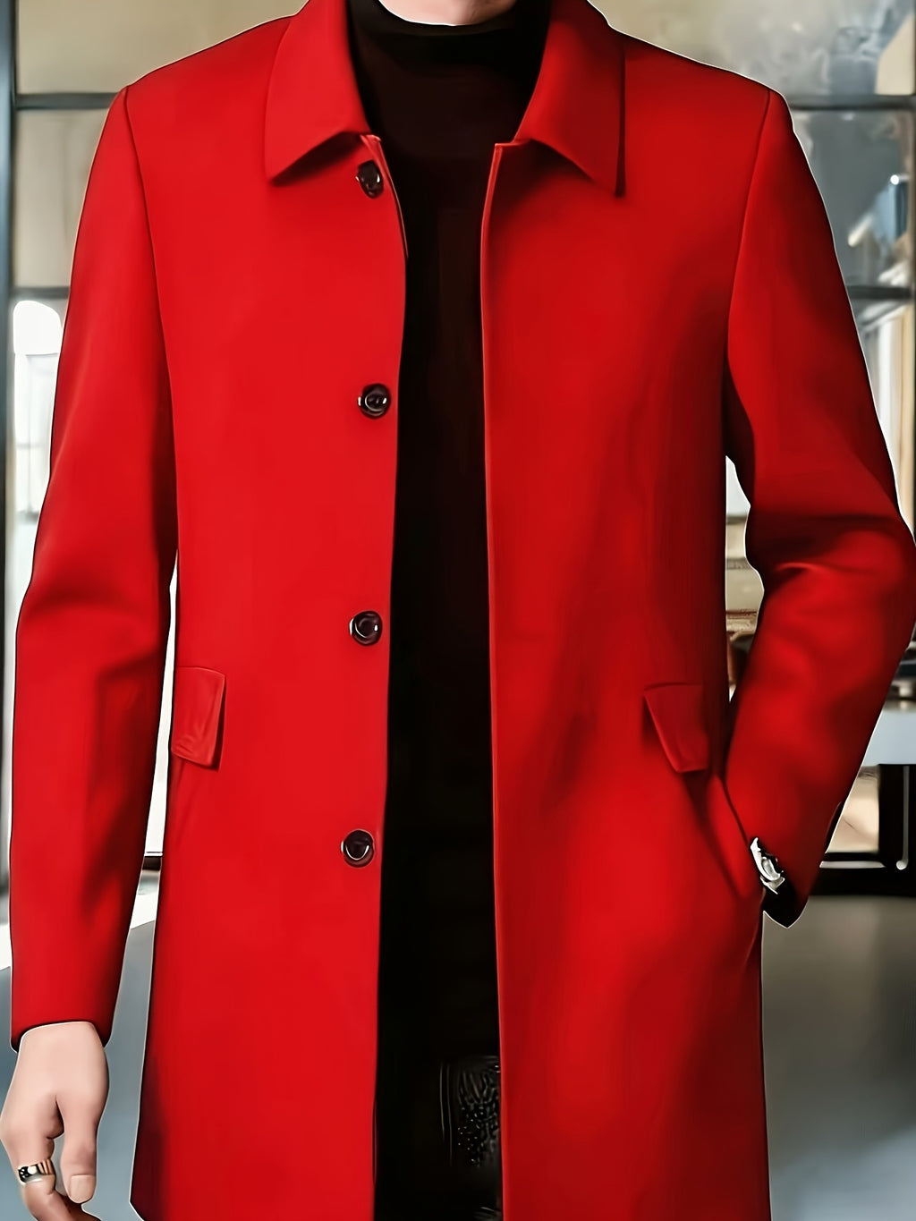 Veste pour homme, grandes tailles, à revers