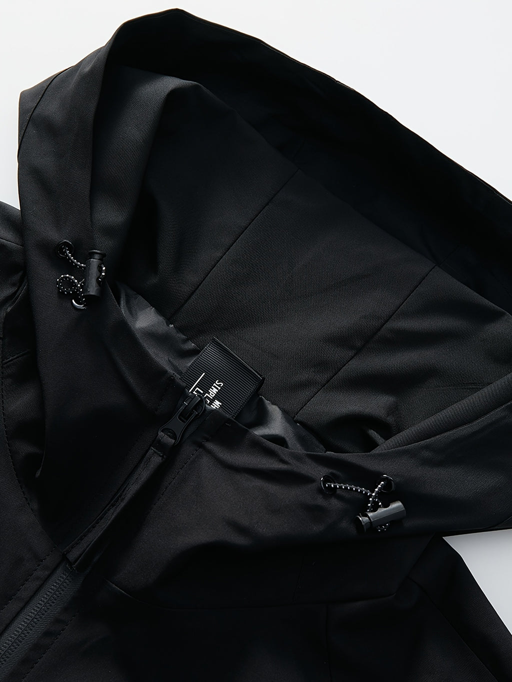 Veste pour homme, grandes tailles, à capuche, col montant