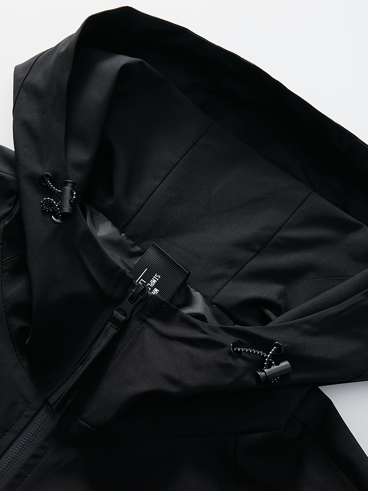Veste pour homme, grandes tailles, à capuche, col montant