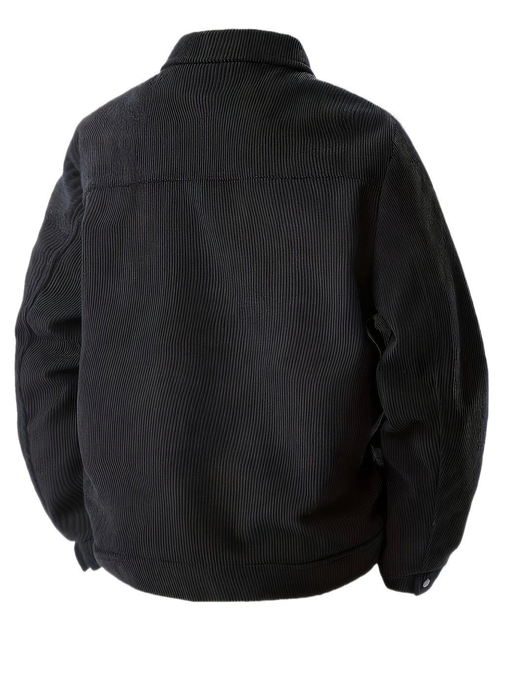 Veste, velours côtelé, à revers, noir, photo 4