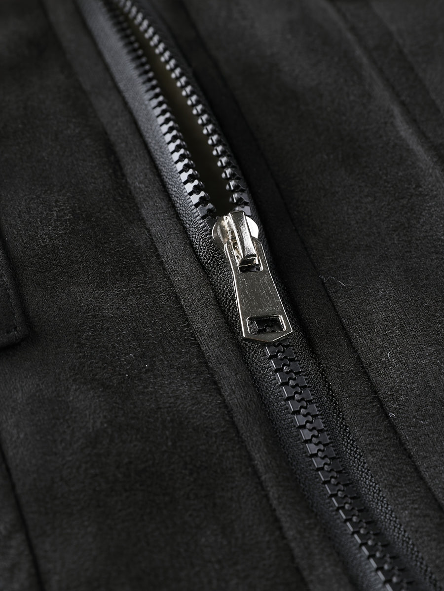 Veste long, velours, à revers, détail du vêtement