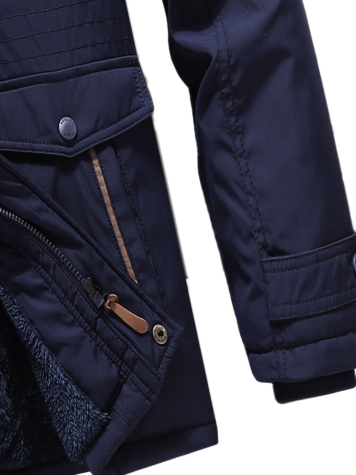 Veste long pour homme, à capuche, vert fougère