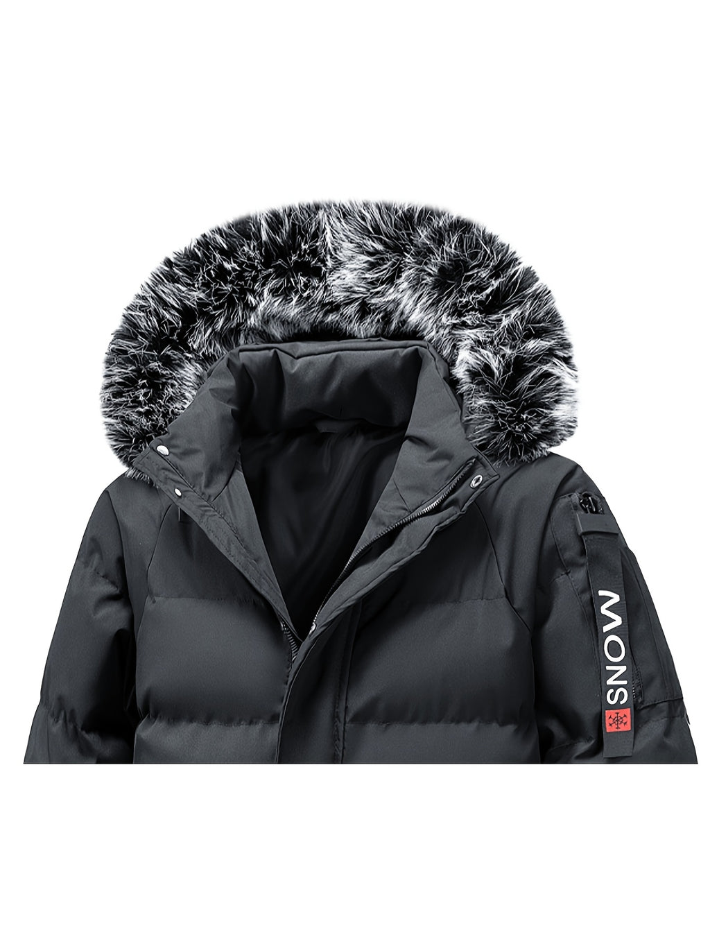 Manteau pour homme, à capuche, vert armée
