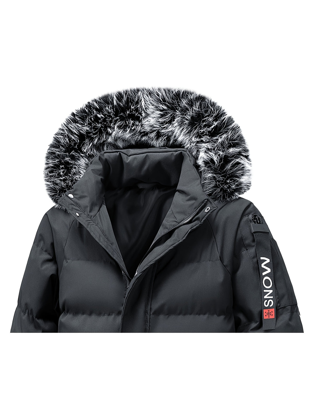 Manteau pour homme, à capuche, vert armée