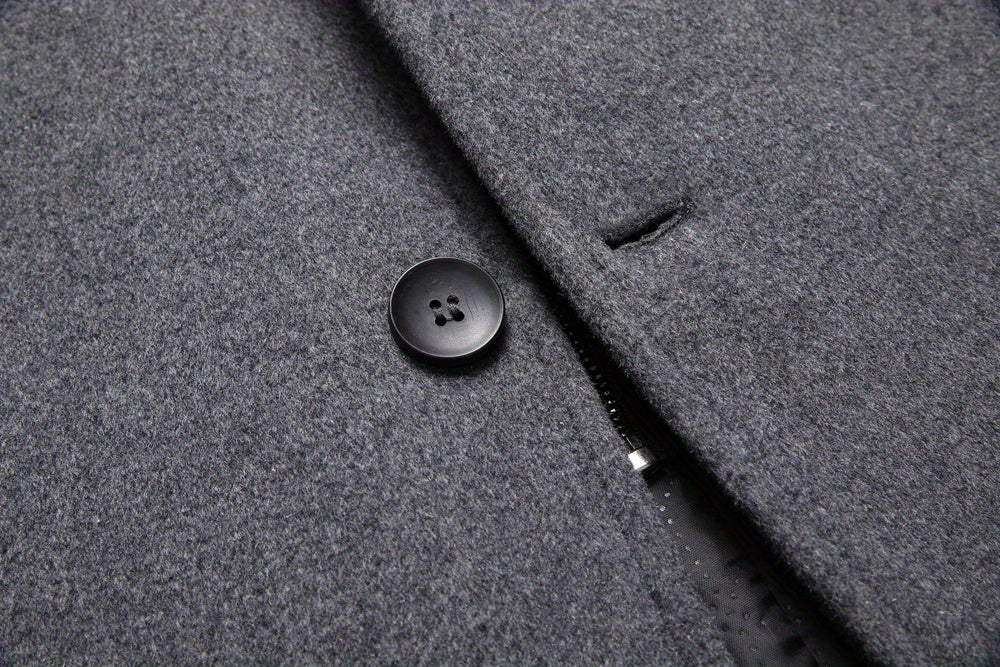 Manteau en laine pour homme, 30 % laine, à revers