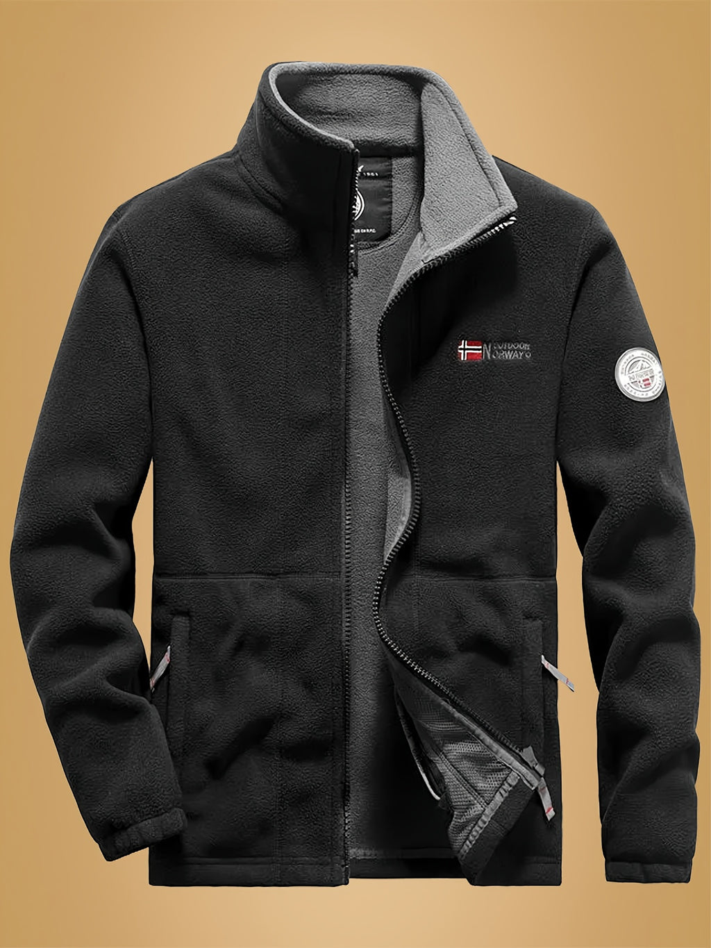Veste pour homme, à col montant, il utilise