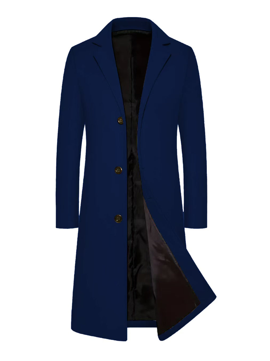 Trench long pour homme, à revers