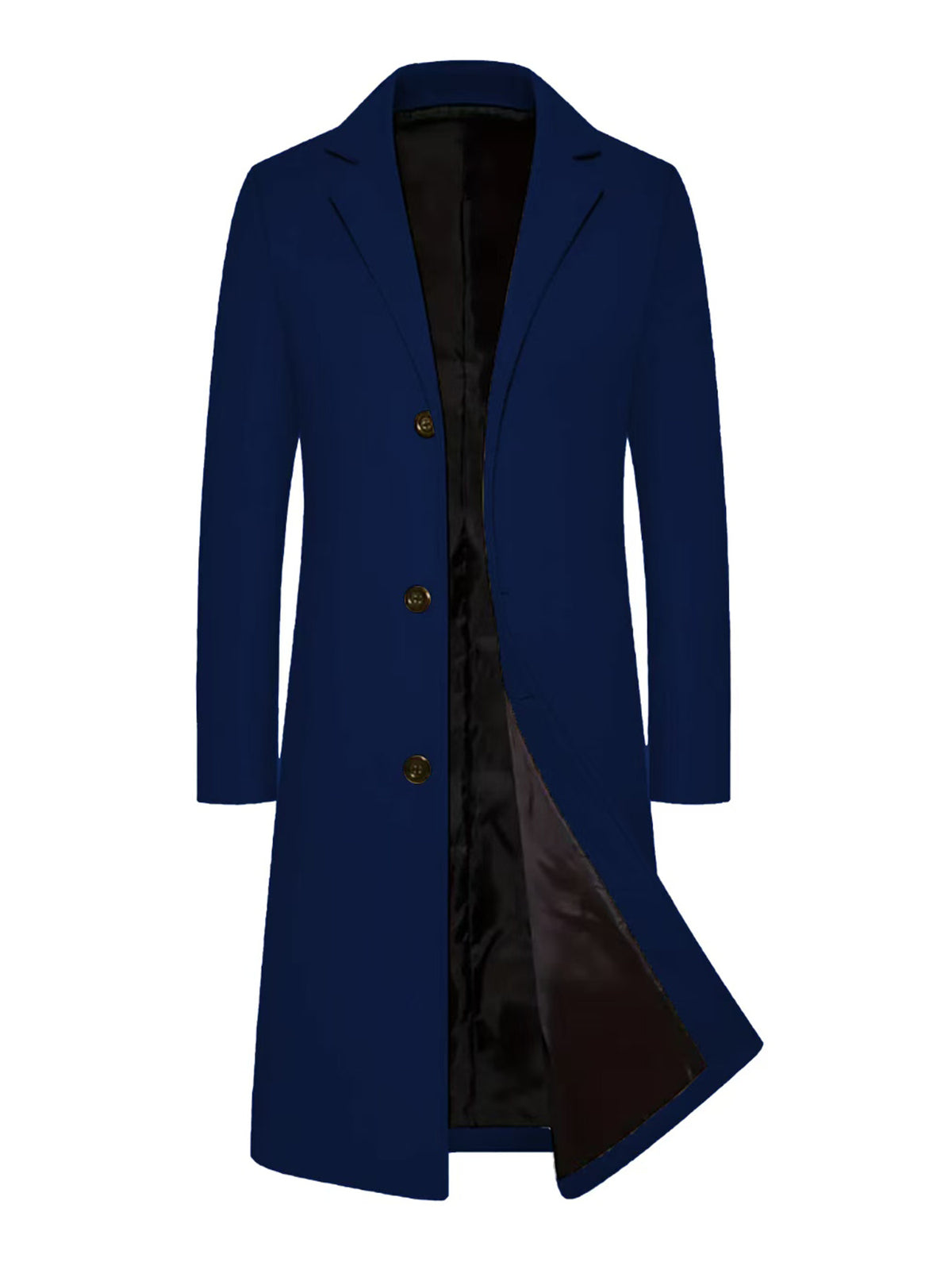Trench long pour homme, à revers