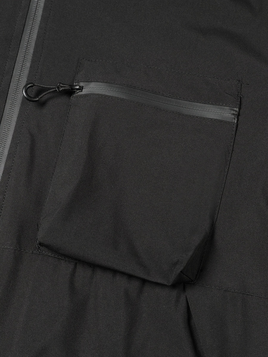 Veste long, à capuche, détail du vêtement