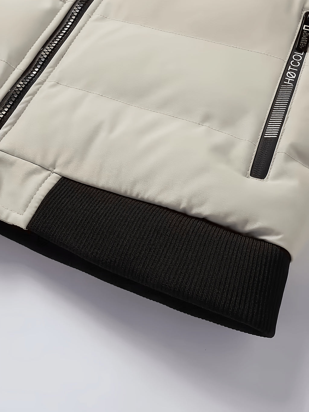 Manteau matelassé pour homme, capuche amovible, à col montant