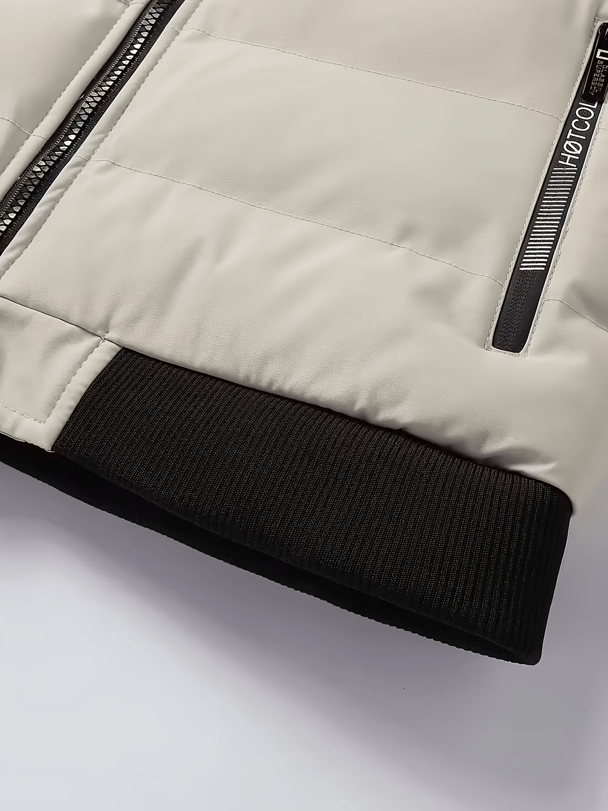 Manteau matelassé pour homme, capuche amovible, à col montant