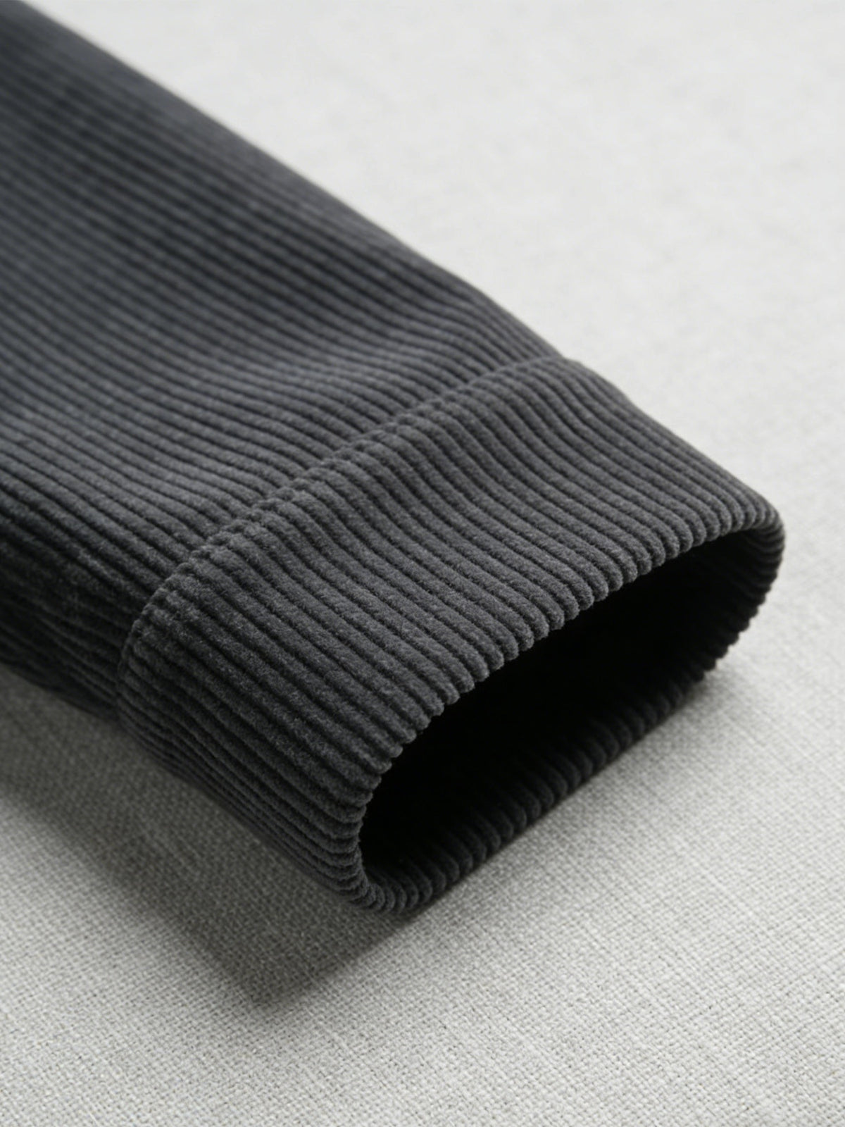 Manteau pour homme, velours côtelé, à col montant