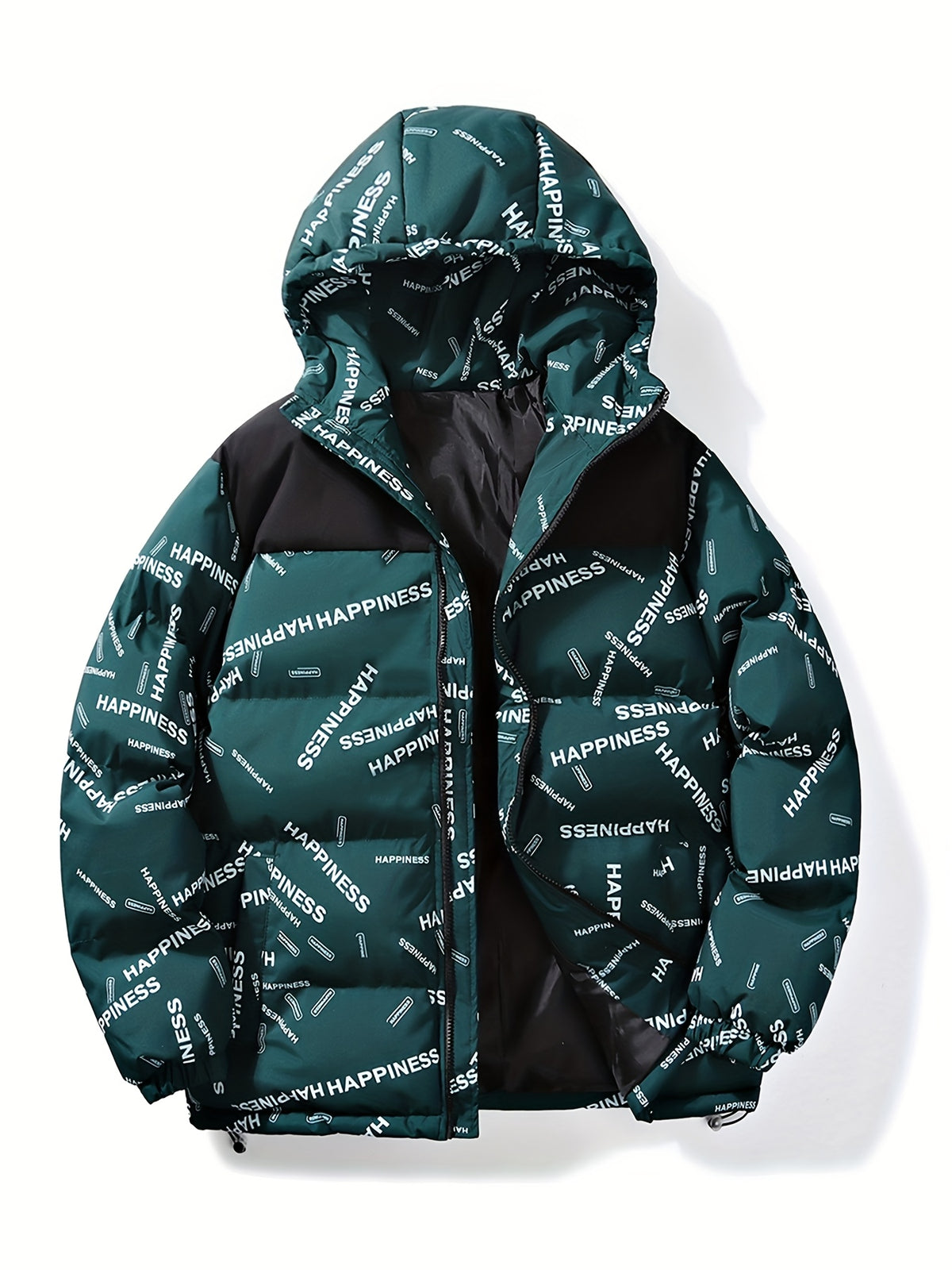 Veste matelassée pour homme, à capuche, vert