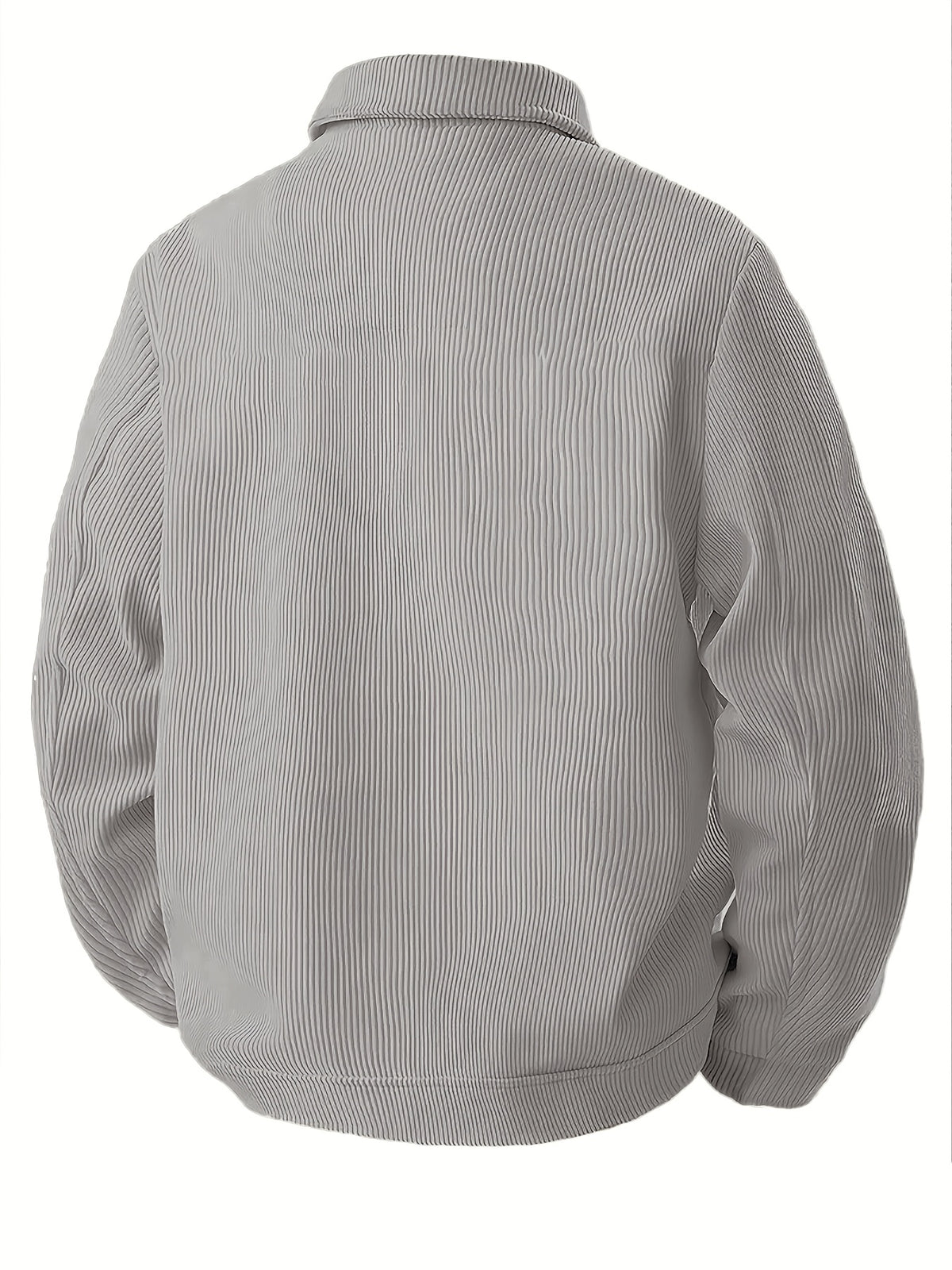 Veste pour homme, velours côtelé, à revers, kaki