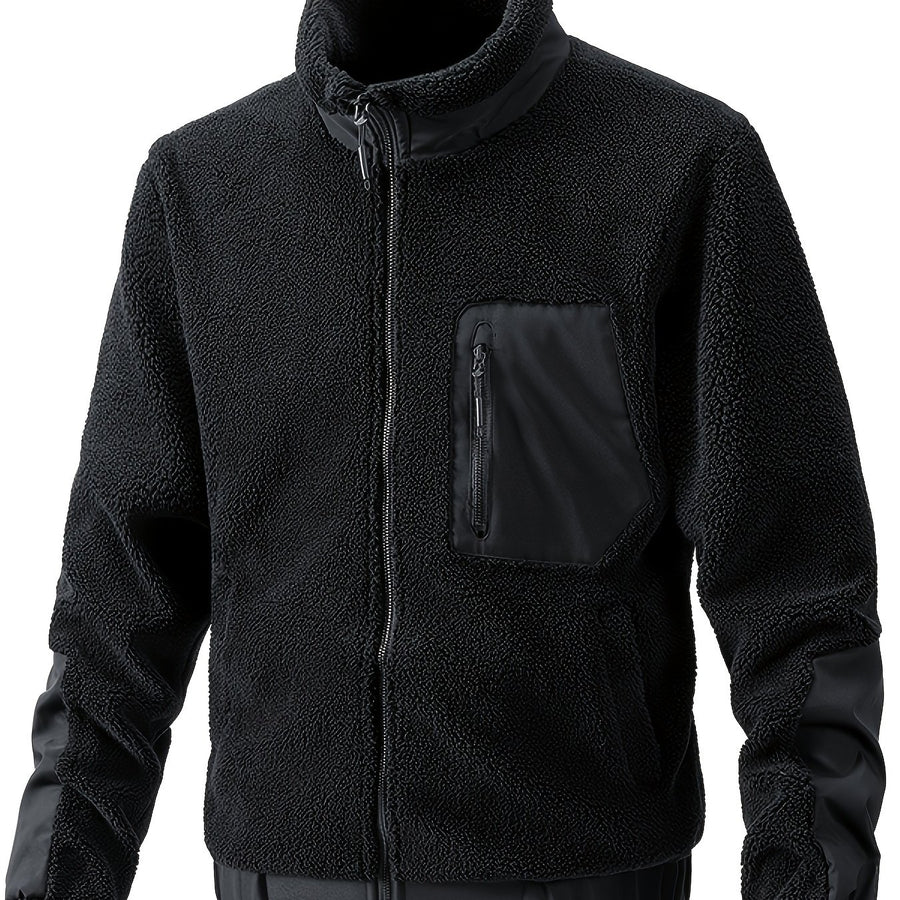 Veste long, polaire, coloris noir