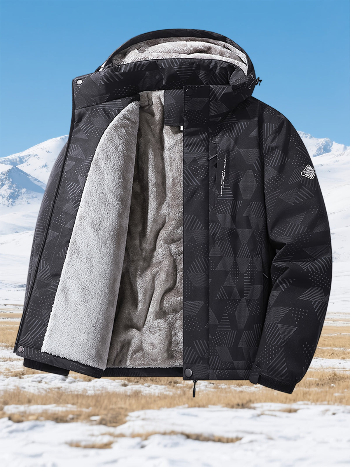 Veste pour homme, coupe-vent, à capuche, bleu
