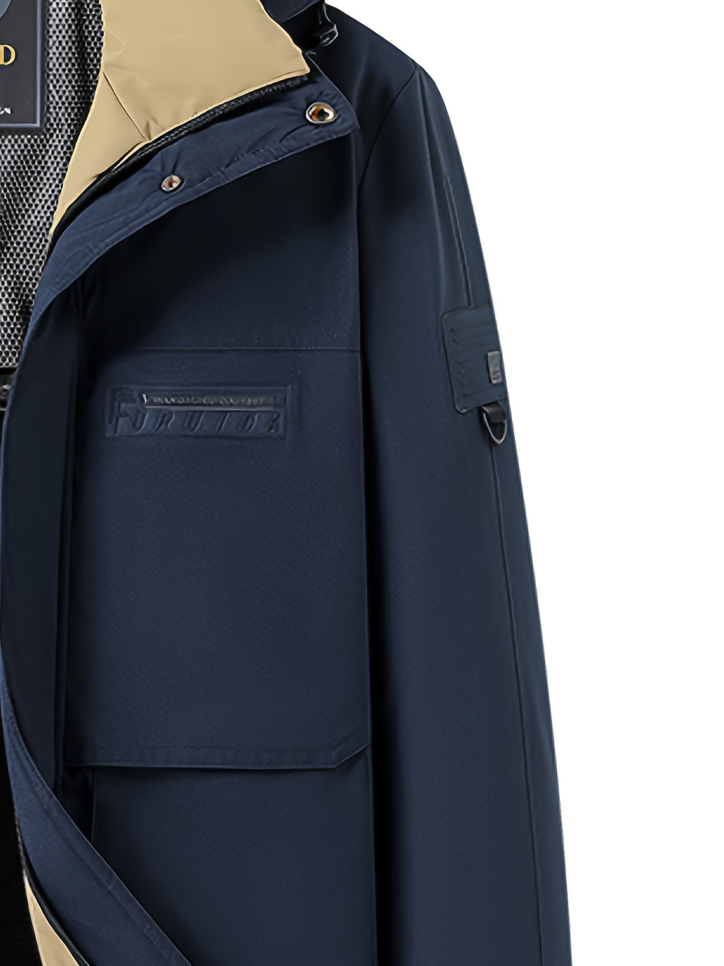 Manteau matelassé long pour homme, capuche amovible, noir