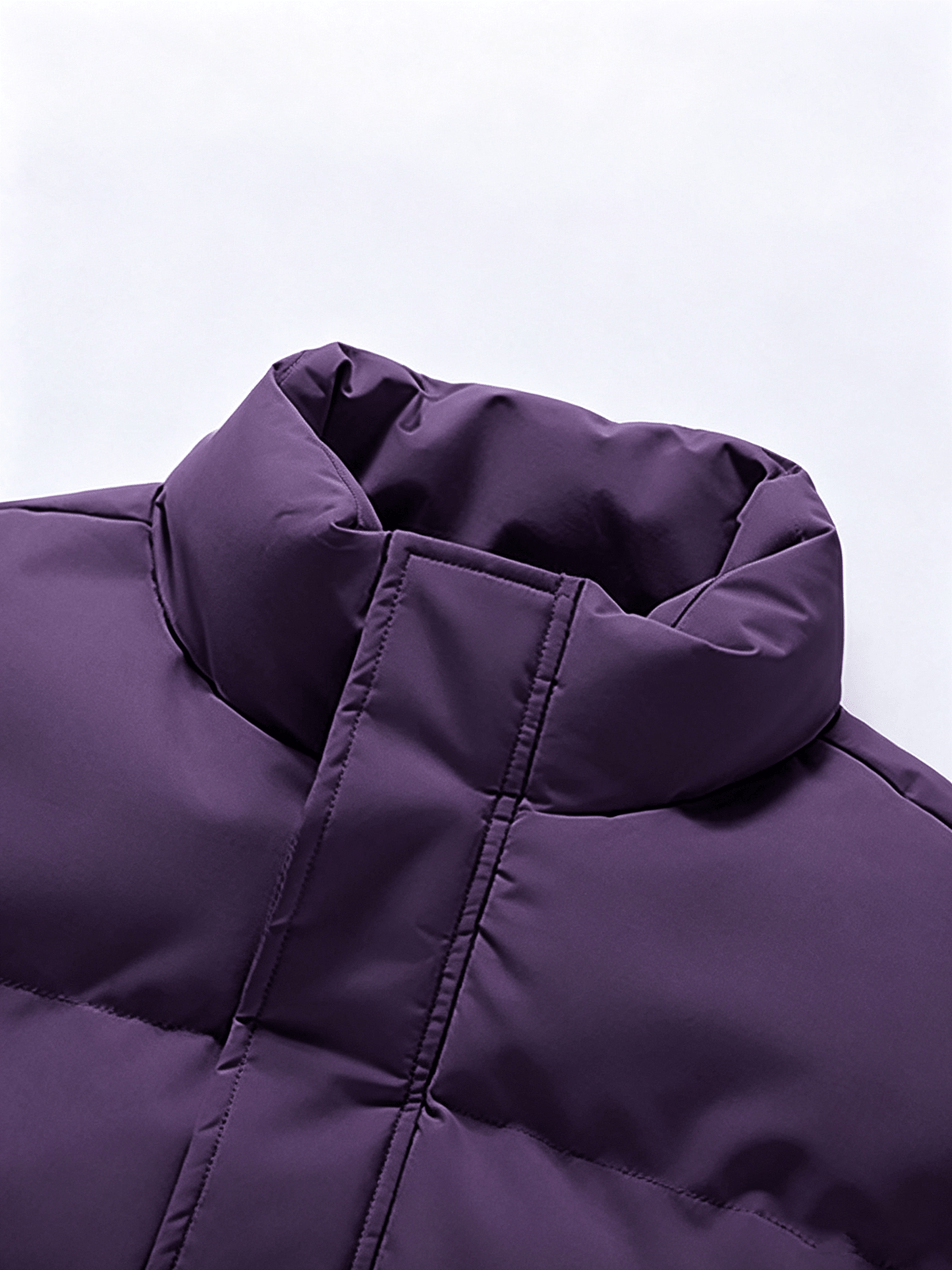 Veste matelassée pour homme, coupe-vent, à col montant, violet