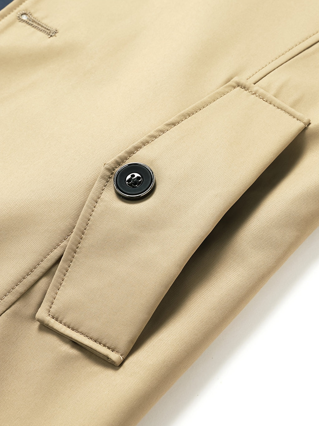 Trench pour homme, à revers, bleu foncé