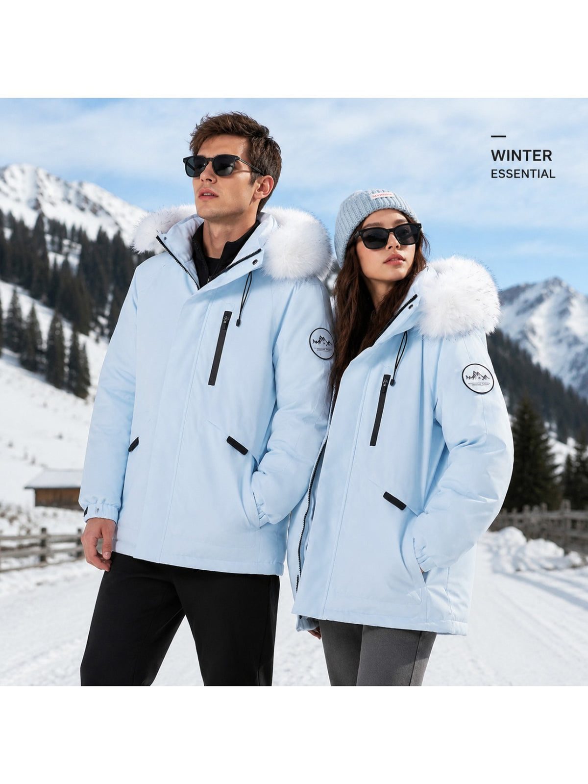 Manteau en fausse fourrure pour homme, coupe-vent, à capuche