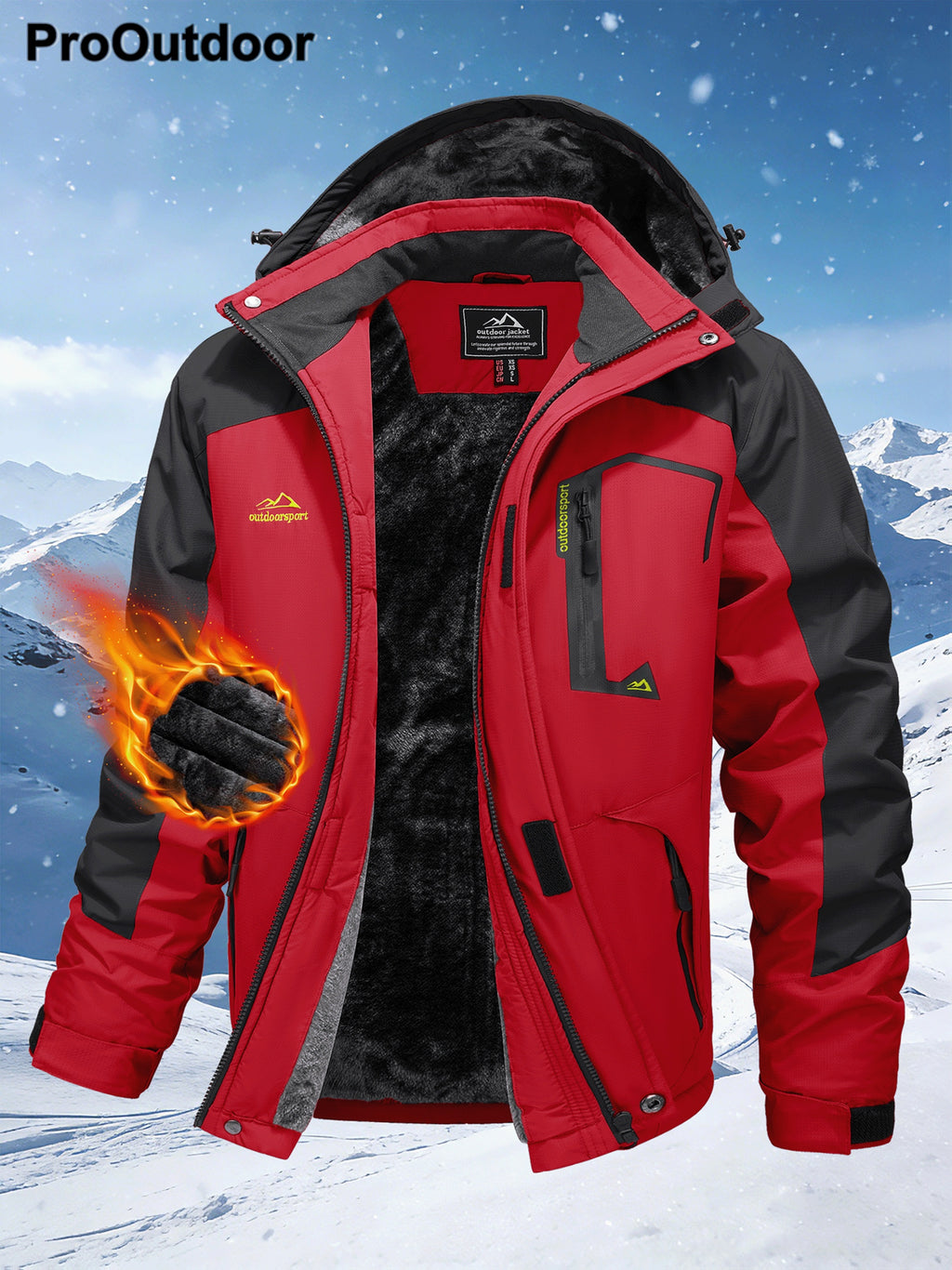 Veste long pour homme, à capuche, blanc