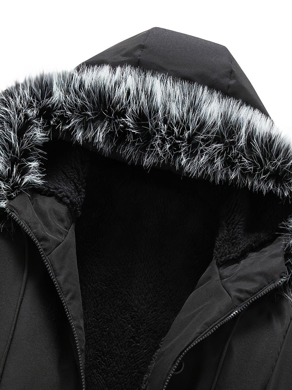 Parka pour homme, coupe-vent, à capuche, col montant