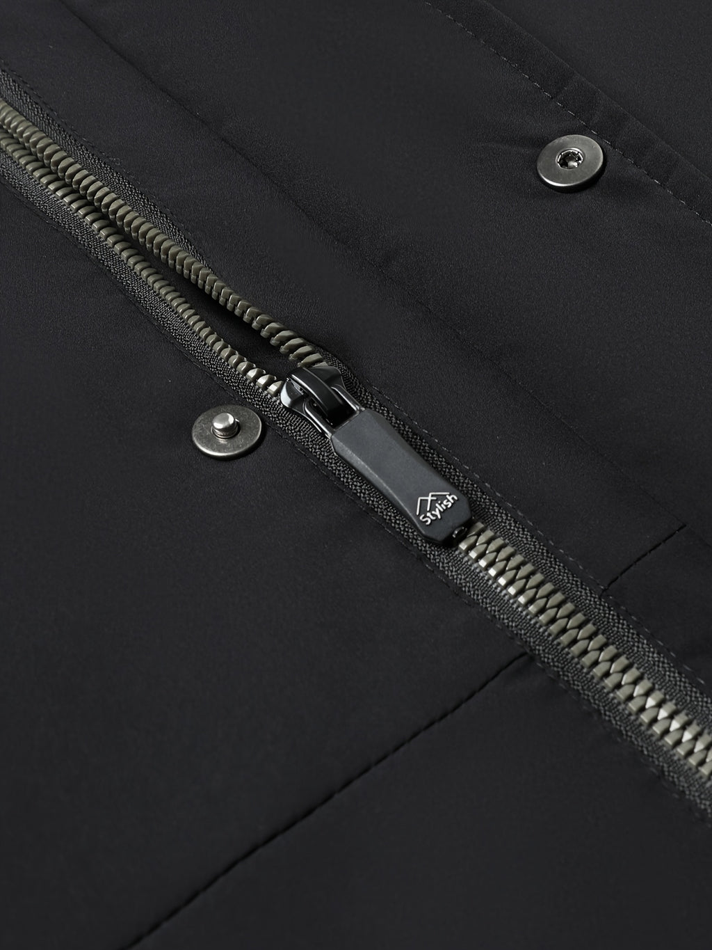 Veste matelassée pour homme, à col montant, kaki