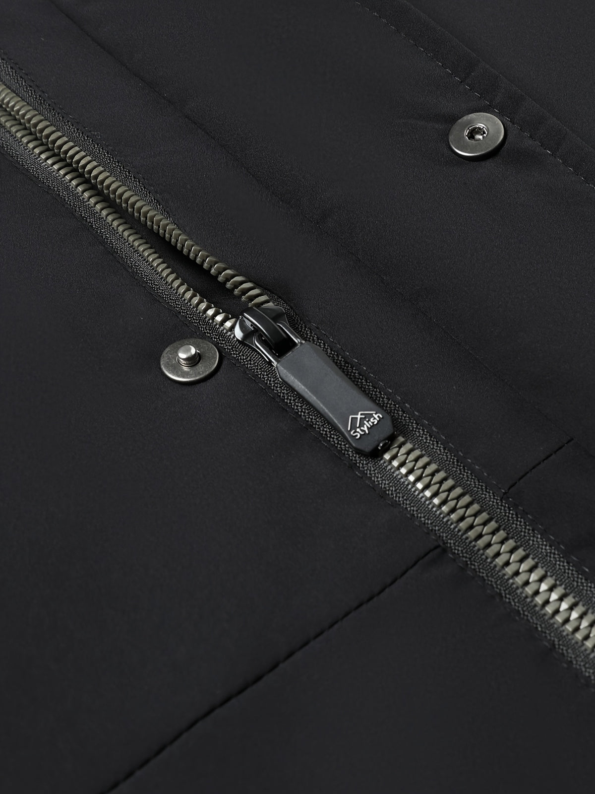 Veste matelassée pour homme, à col montant, kaki
