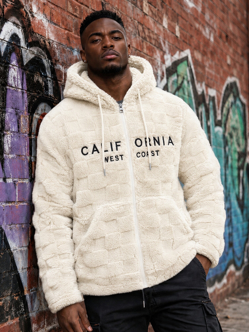 Veste matelassée pour homme, polaire, à capuche, vert clair