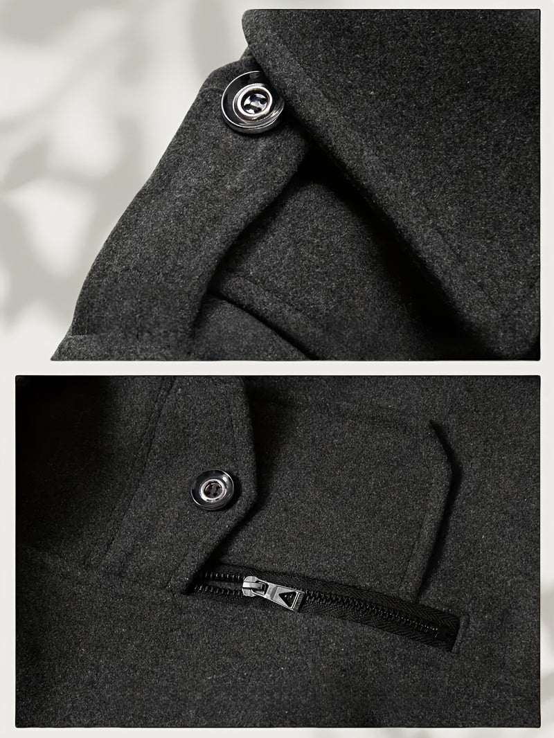 Veste en laine, 30 % laine, tweed, noir, détail du vêtement