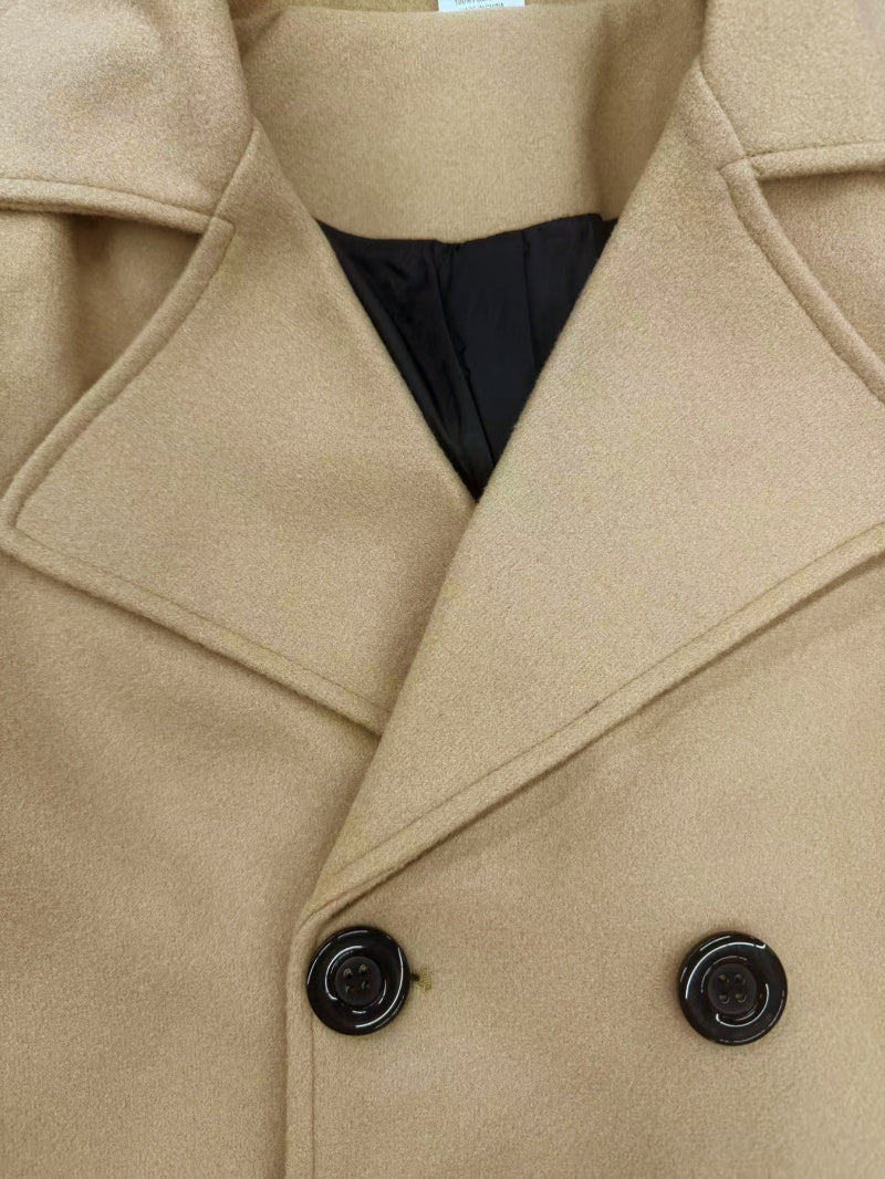 Manteau pour homme, tweed, à revers