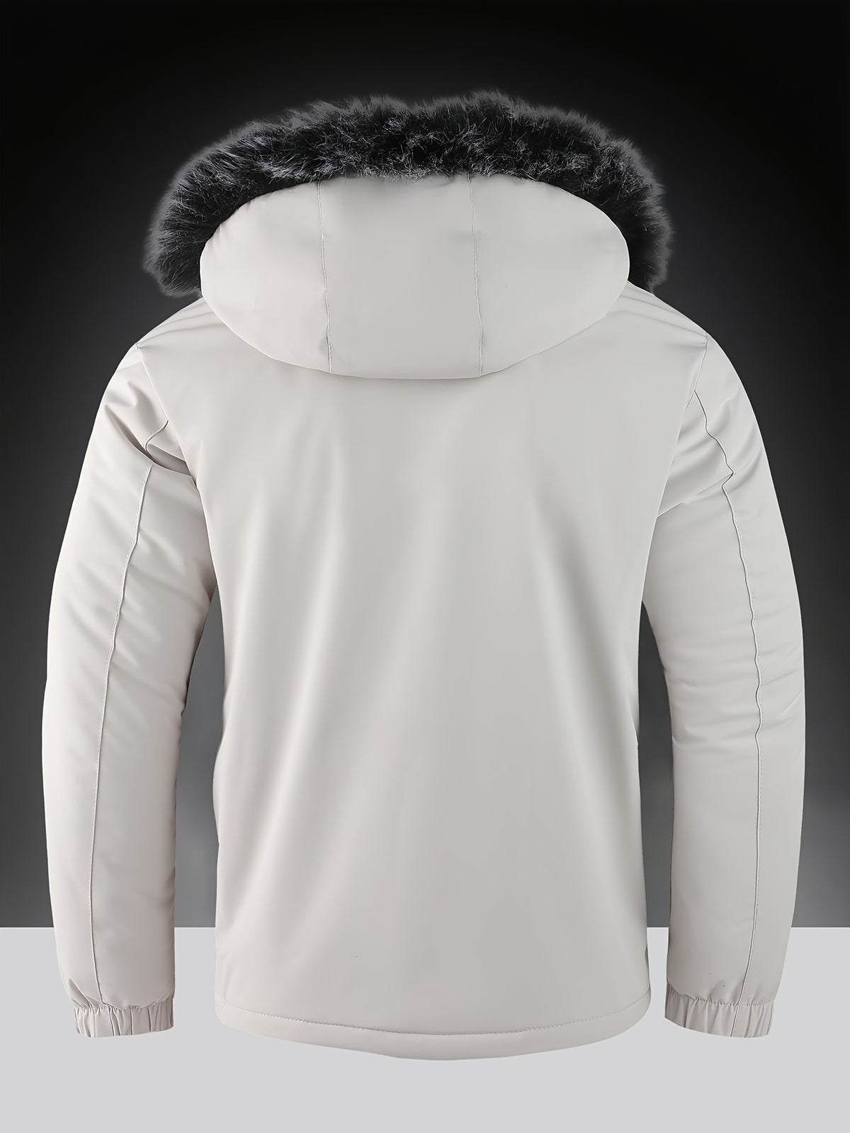 Veste pour homme, capuche amovible, col montant