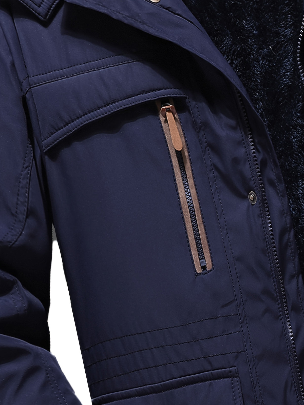 Veste long pour homme, à capuche, vert fougère