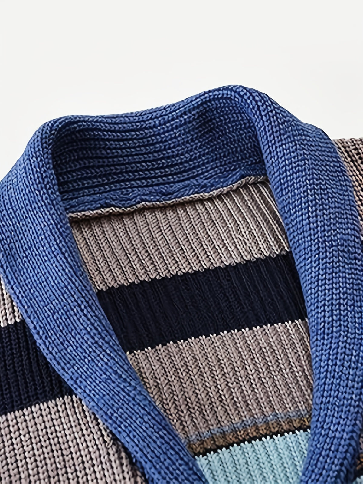 Manteau pour homme, à rayures, à col montant