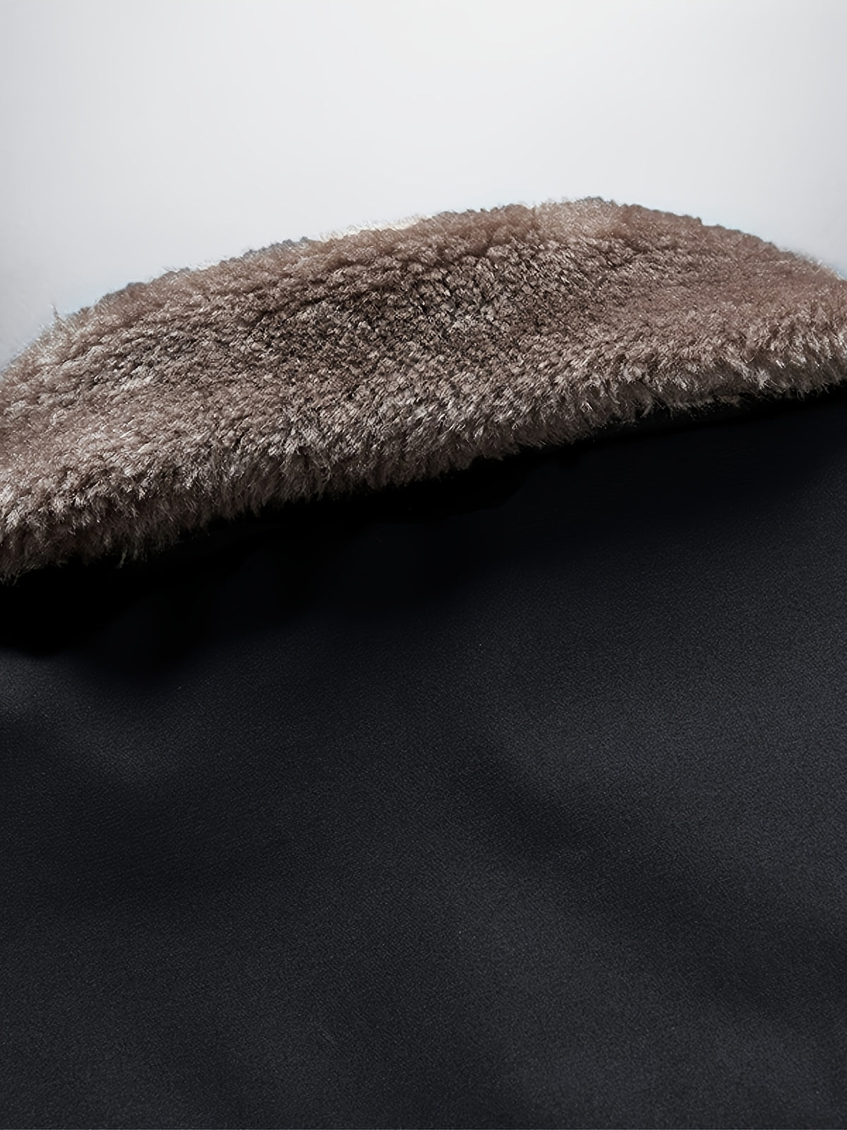 Manteau en fausse fourrure pour homme, polaire, à revers