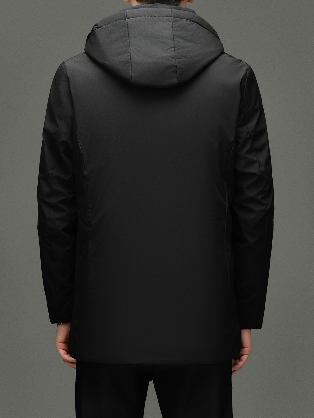 Manteau pour homme, capuche amovible, bleu marine