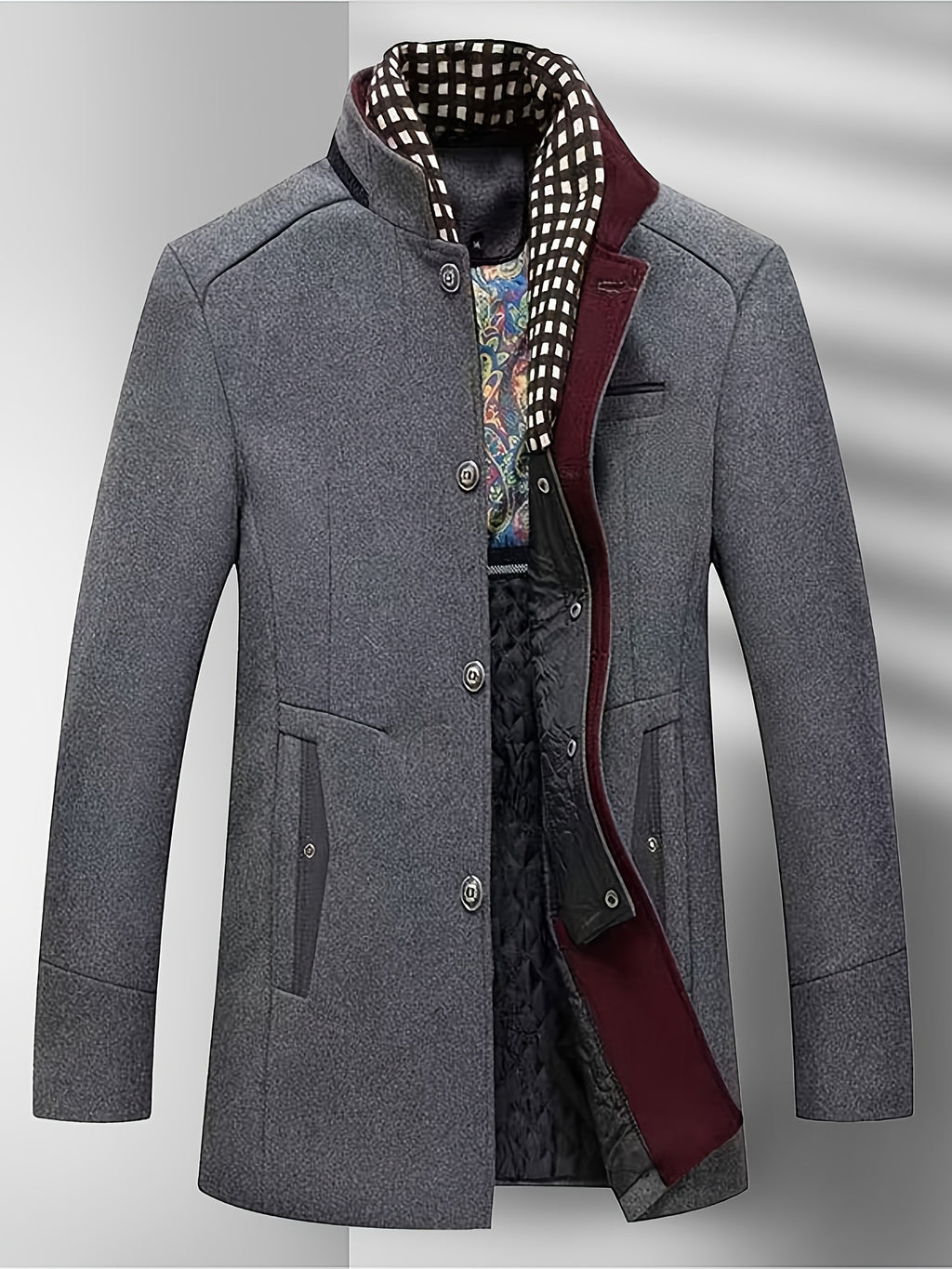 Veste en laine court pour homme, 55,4 % laine, tweed