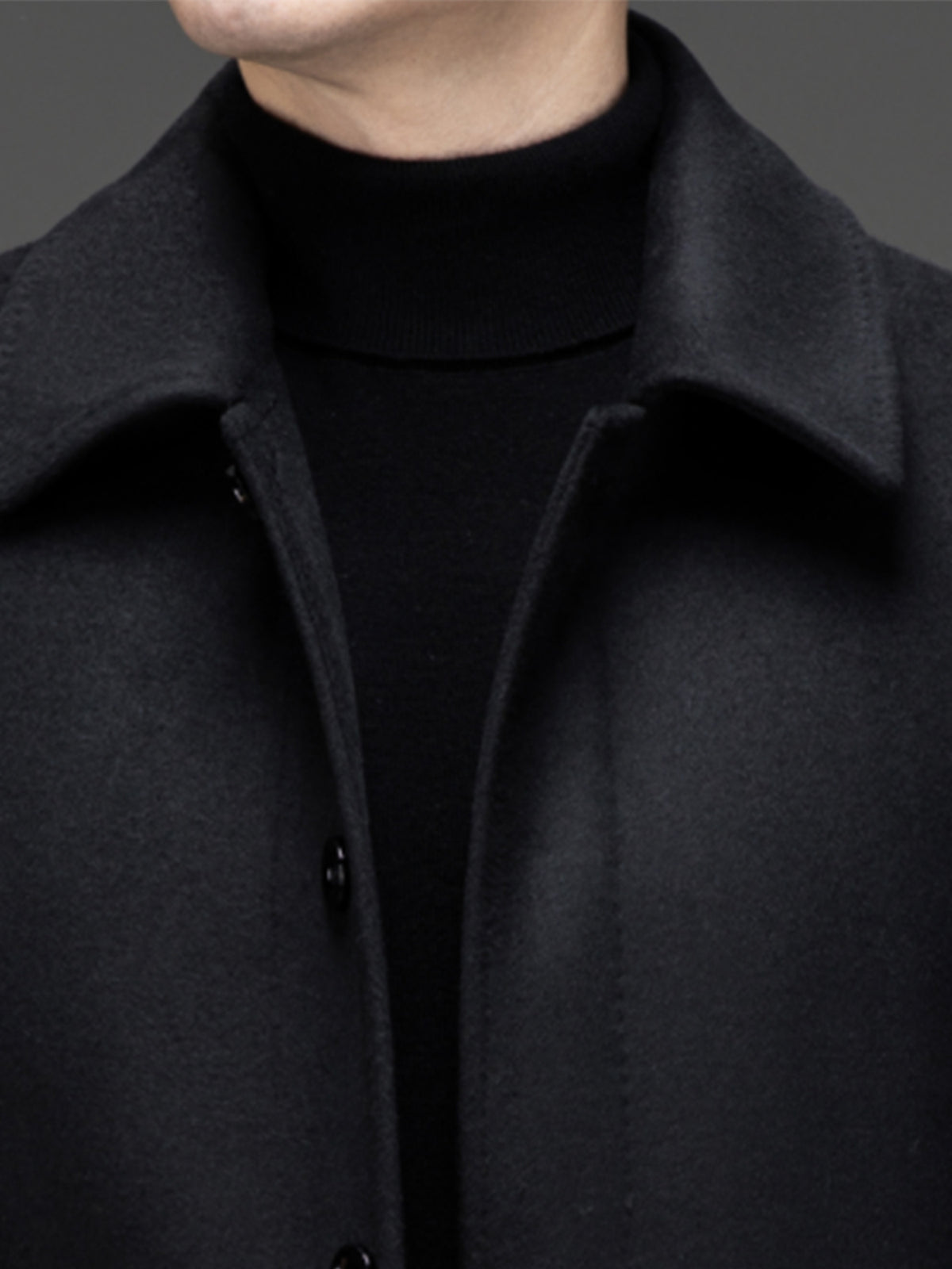 Manteau en laine pour homme, 65 % laine, coupe-vent