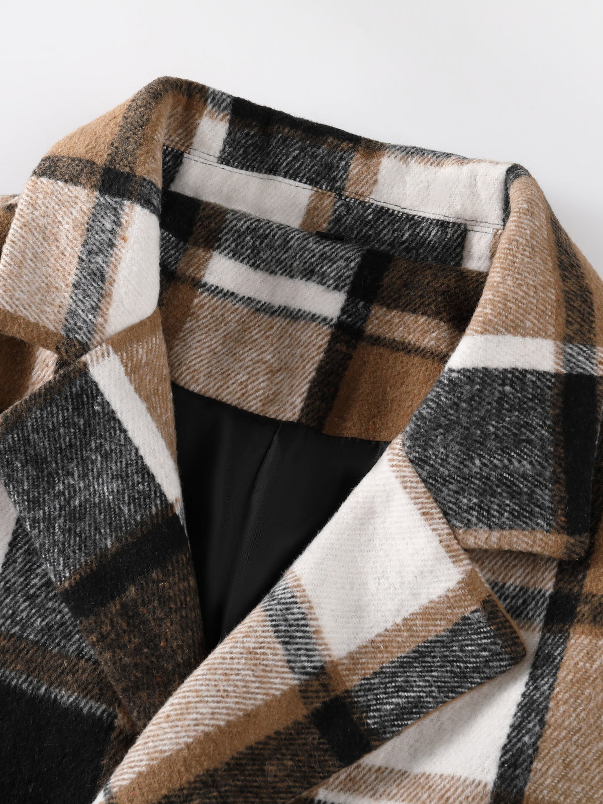 Veste mi-long pour homme, tweed, à revers