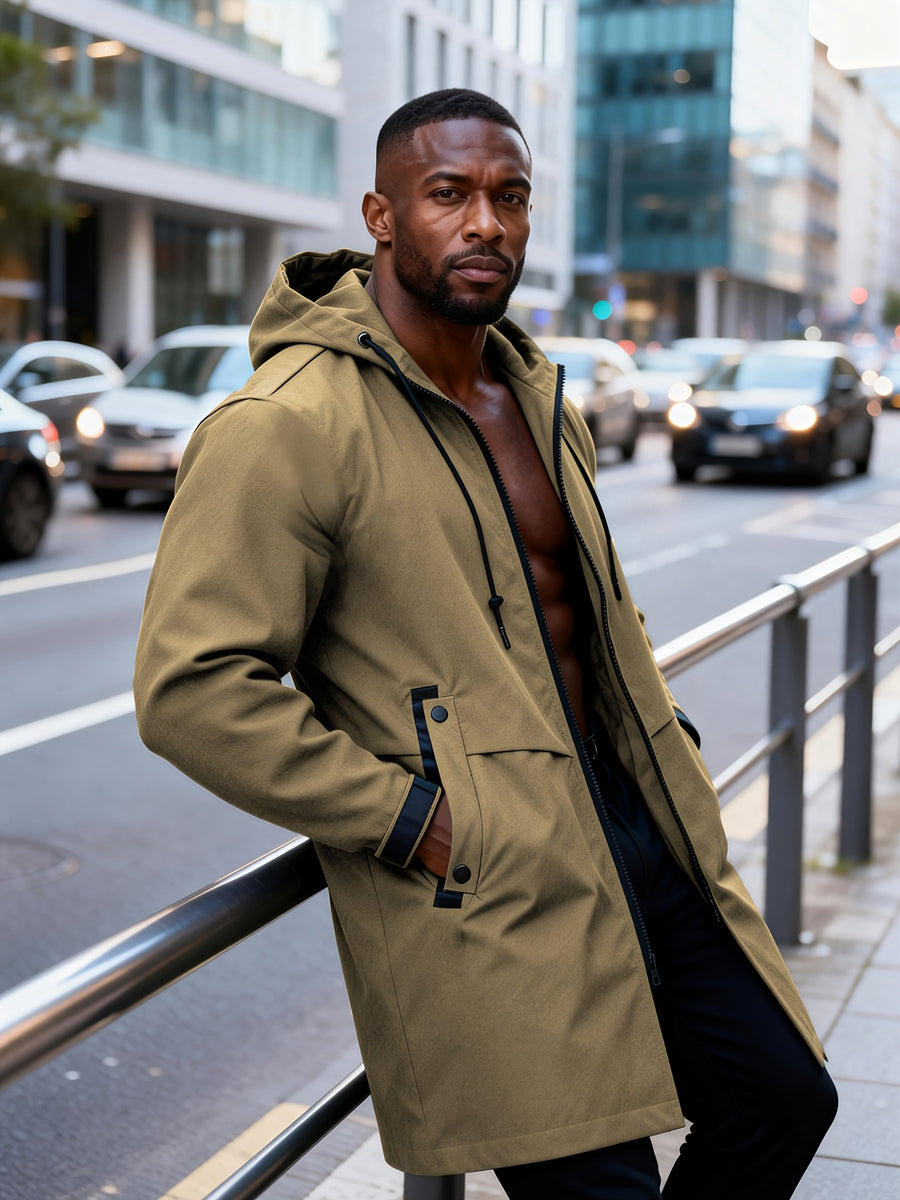 Veste, coupe-vent, à capuche, modele 4, détail du vêtement