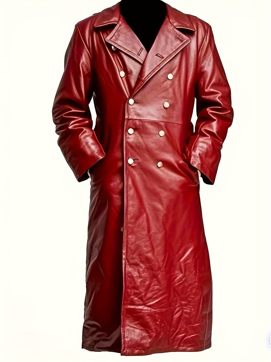 Manteau mi-long, à revers, noir