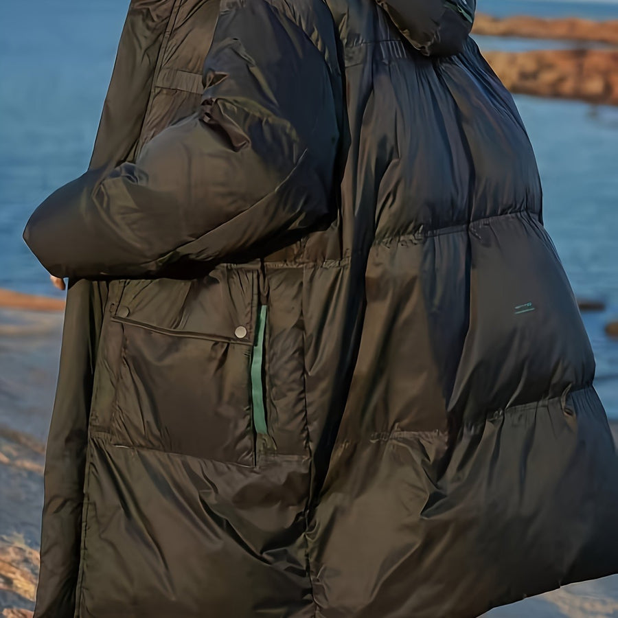 Veste, à capuche, nylon, coloris noir