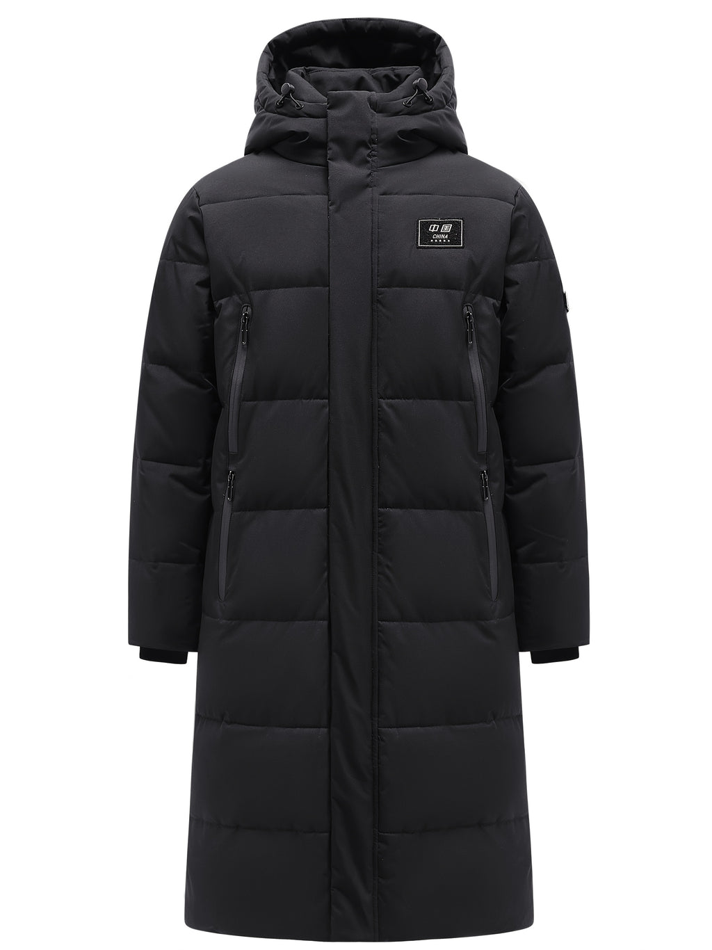 Veste matelassée long pour homme, à capuche