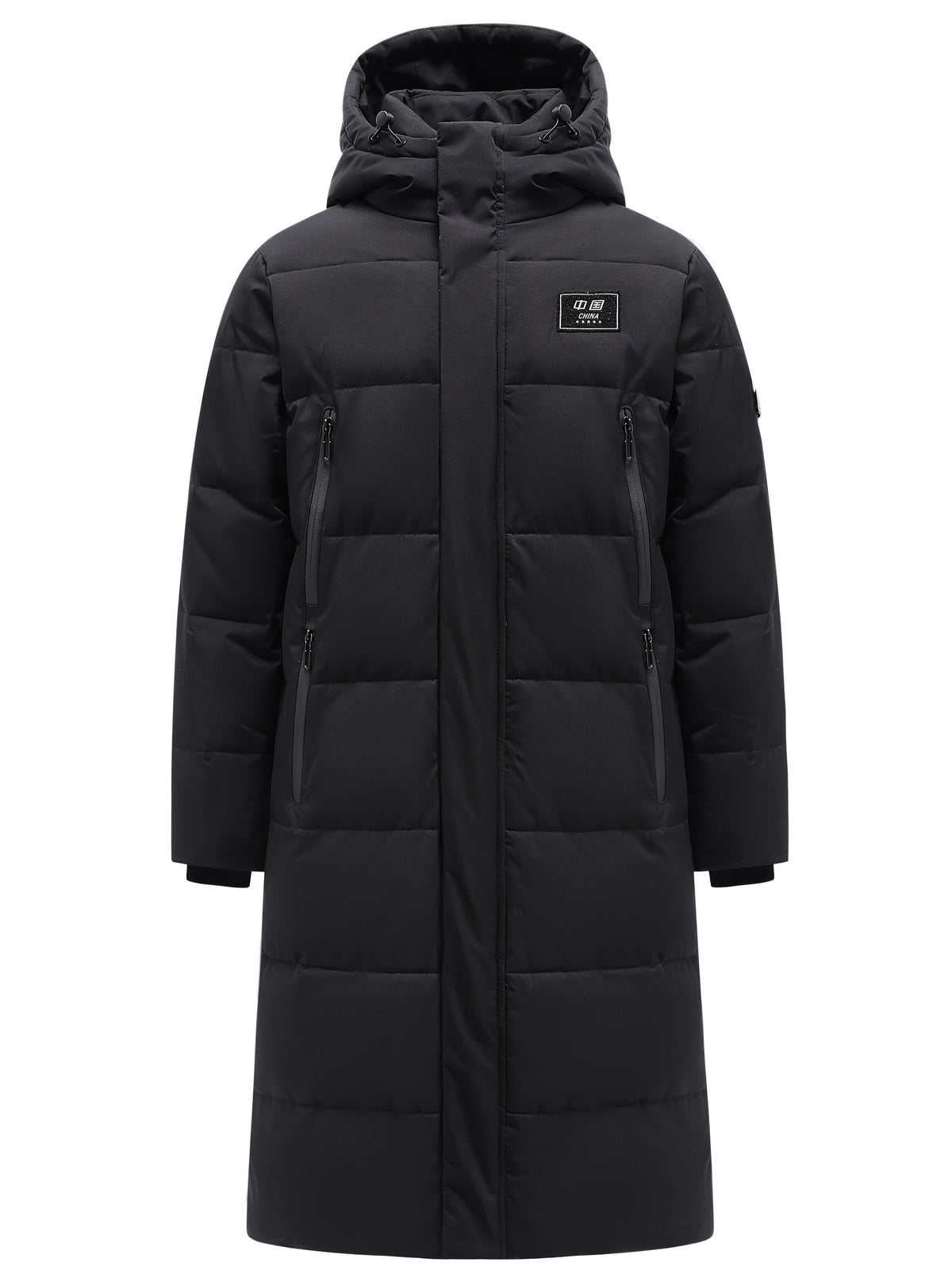 Veste matelassée long pour homme, à capuche