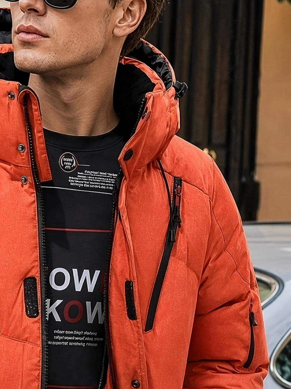 Doudoune matelassée pour homme, à capuche