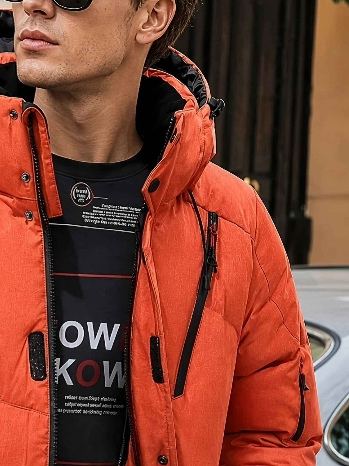 Doudoune matelassée pour homme, à capuche