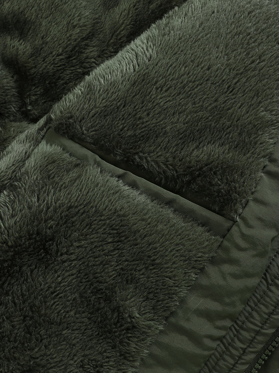 Veste, polaire, à col montant, détail du vêtement
