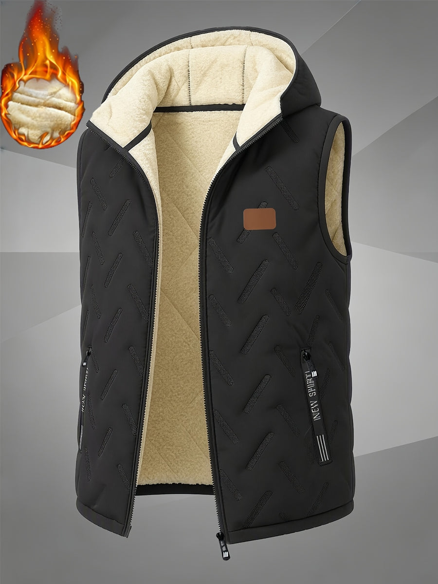Veste, polaire, à col montant, marron foncé, photo 15